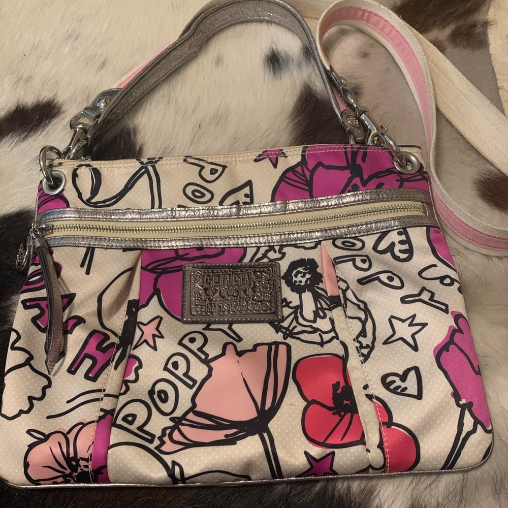 Coach poppy satchel bag